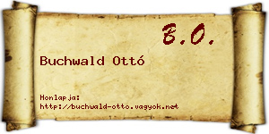 Buchwald Ottó névjegykártya